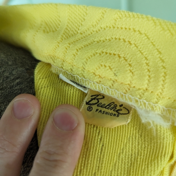 60s Vintage Yellow Dress - Picture 6 of 8